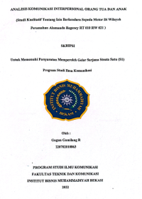 Image of ANALISIS   KOMUNIKASI    INTERPERSONAL    ORANG  TUA DAN ANAK
