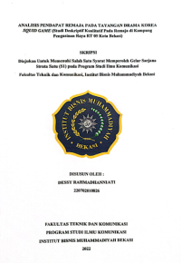 Image of ANALISIS  PENDAPAT REMAJA  PADA TAYANGAN DRAMA KOREA SQUID GAME