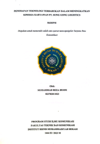 Image of PENERAPAN   TEKNOLOGI   TERBARUKAN   DALAM MENINGKATKAN KINERJA  KARY AWAN PT. SUNG  GONG LOGISTICS