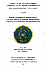 Image of PENGGUNAAN    INSTAGRAM    SEBAGAI   MEDIA KOMUNIKASI    DALAM  MENINGKATKAN  KONSUMEN