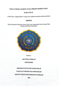 Image of PERAN  MEDIA  DARING  PADA PROSES   REKRUTMEN KARYAWAN