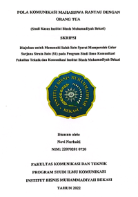 Image of POLA  KOMUNIKASI    MAHASISWA   RANTAU  DENGAN ORANG  TUA